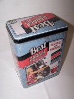 Plechová dóza Best Garage