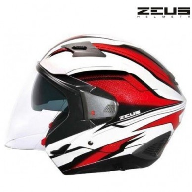 Přilba ZEUS ZS-611 bílo/červená